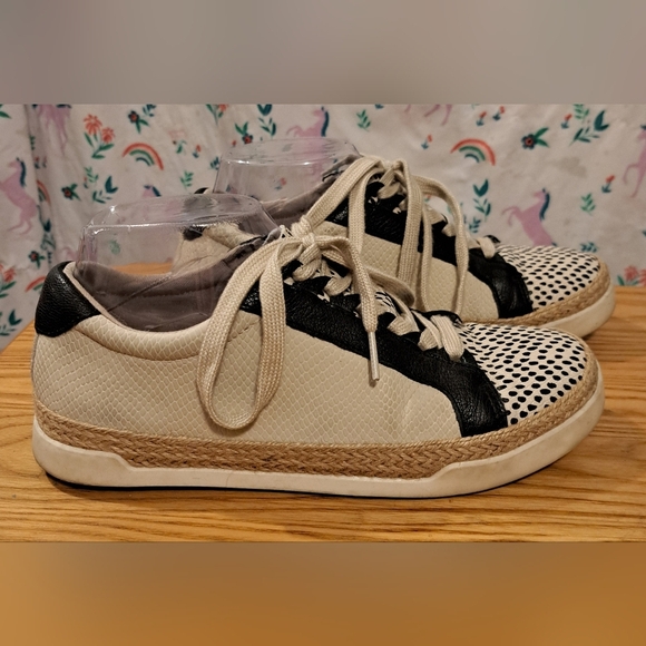 Crown Vintage Adelite Navy & White Jute Boho Neutral Casual Sneaker Shoe SZ 7.5M - Picture 3 of 8